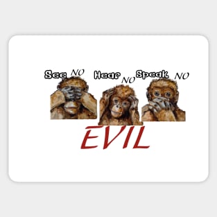 Three Wise Orangutans Sticker